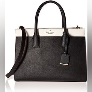 Kate Spade Cameron Street Candace Black & Cream Leather Satchel